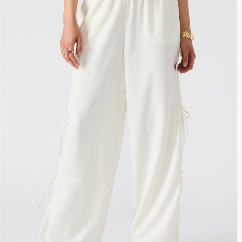 Steve Madden Cream Wide Leg Pants - Picture 3 of 8